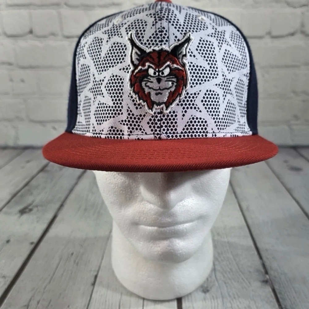 Lynchburg Hillcats MILB Red White and Blue Star Hat Foster Fuels SnapBack Hat